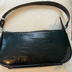 Trendy Faux crocodile shoulder bag
